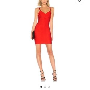 Kelly back zip up back Bandage red mini dress